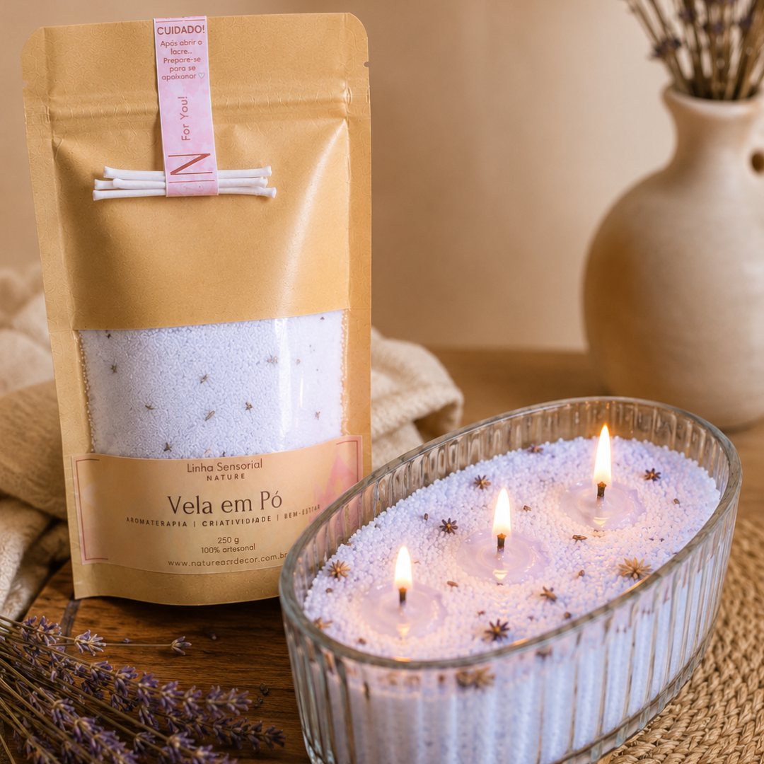 Vela em pó Lavanda 60g e 250g