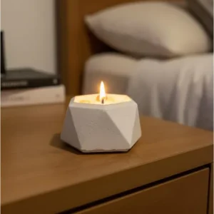 Vela Aromática 87 I Decorativa Lavanda Baunilha I Linha Stone Nature