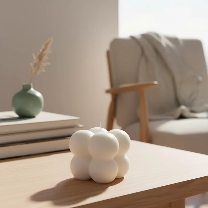 Vela Aromática Bubble Lavanda I Cera Ecológica Nature I Decoração Lembrancinhas