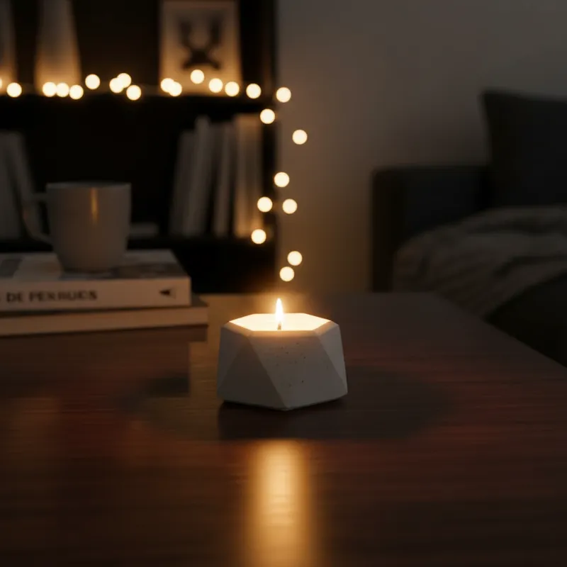 Vela Aromática 87 I Decorativa Lavanda Baunilha I Linha Stone Nature - Imagem 3
