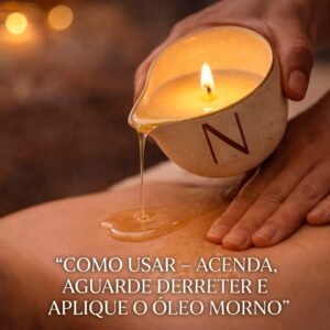 Vela De Massagem Aromática 60g I Hidratante Beijável Nature Baunilha Lavanda Ylang Ylang