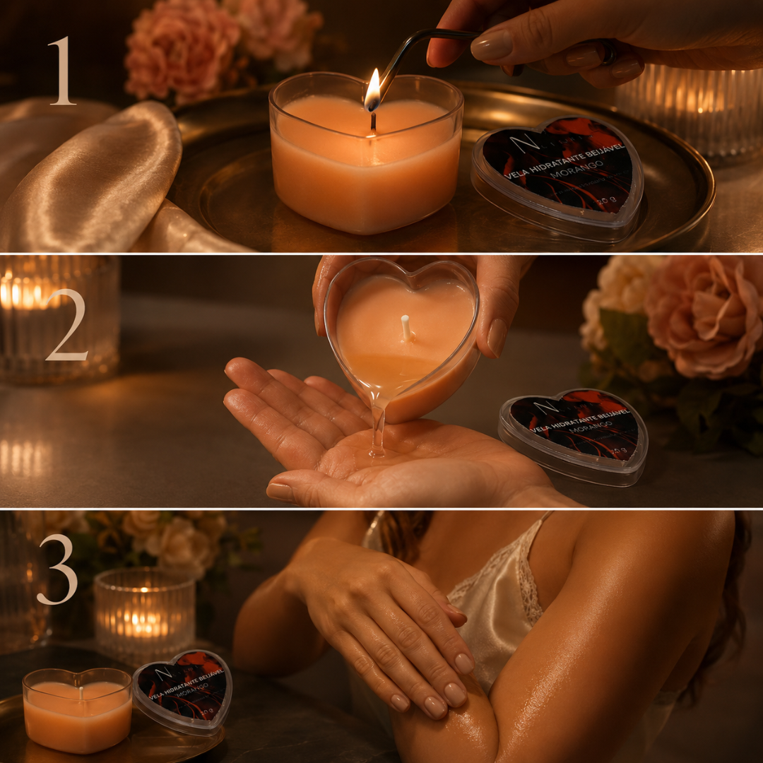 Vela de Massagem 20g Nature I Hidratante Beijável | Morango Chocolate Tutti Frutti - Imagem 6