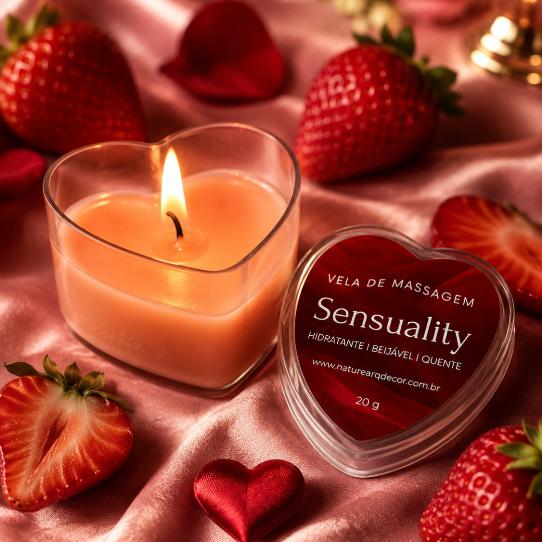 Vela de Massagem 20g Nature I Hidratante Beijável | Morango Chocolate Tutti Frutti - Imagem 2