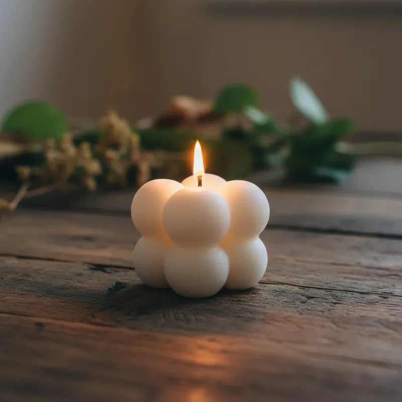 Vela Aromática Bubble Lavanda I Cera Ecológica Nature I Decoração Lembrancinhas - Imagem 4