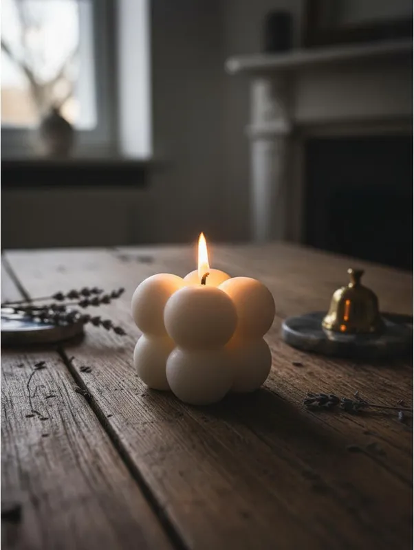 Vela Aromática Bubble Lavanda I Cera Ecológica Nature I Decoração Lembrancinhas - Imagem 2