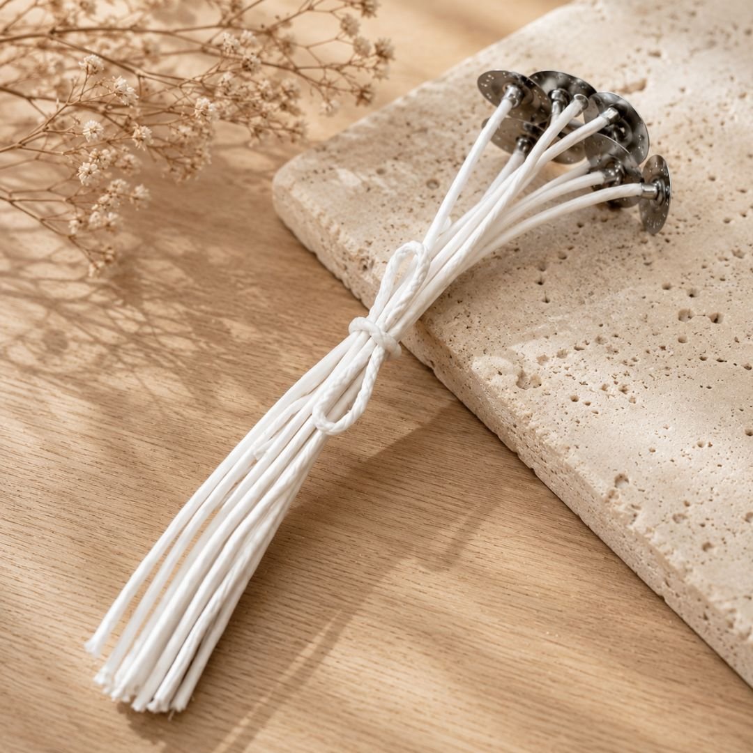 Kit 10 a 50 Pavios para Vela com Ilhós Metálico de 18cm para vela em pó I Nature - Imagem 2
