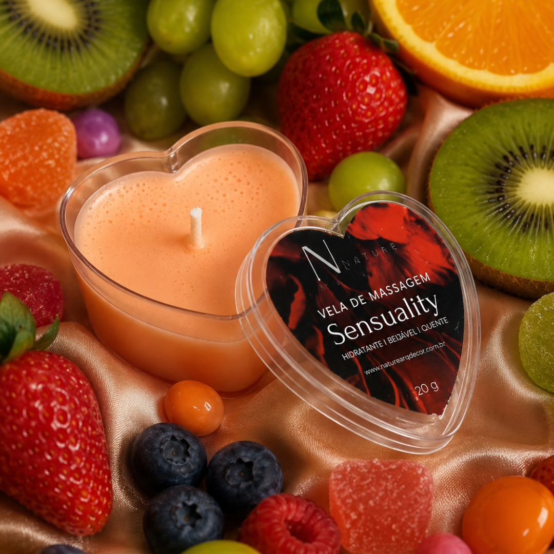 Vela de Massagem 20g Nature I Hidratante Beijável | Morango Chocolate Tutti Frutti - Imagem 5